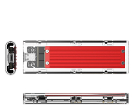 Orico M.2 NVME na USB-C 10Gb/s - czerwona - 1343420 - zdjęcie 3